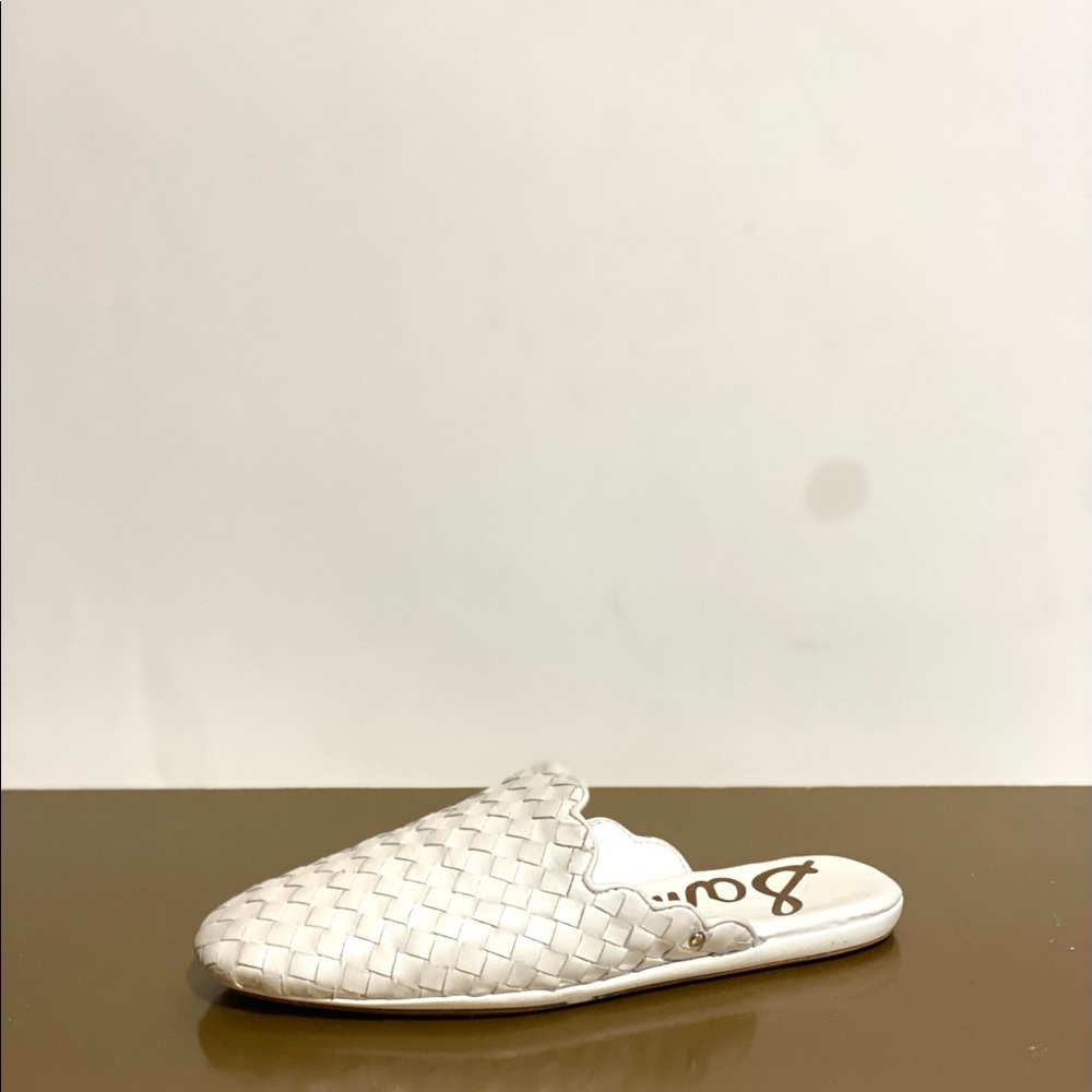 Sam Edelman Katy Mule Woven White Mules